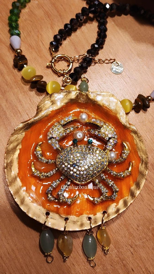 Colorful Crab Ocean Necklace