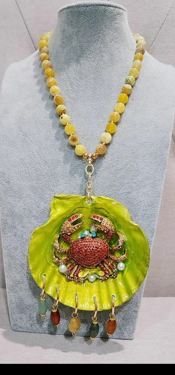 Colorful Crab Ocean Necklace