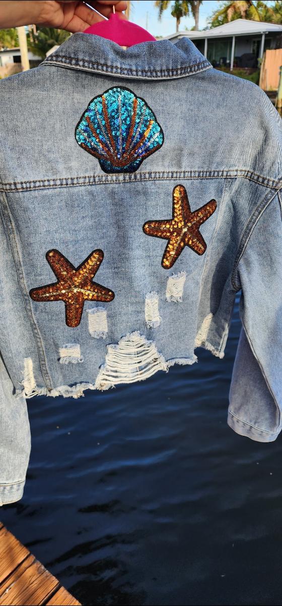 Ocean-Inspired Denim Jacket