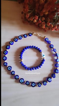 Evil Eye Necklace and Bracelet Set