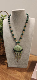 Green Crystal Jellyfish Necklace