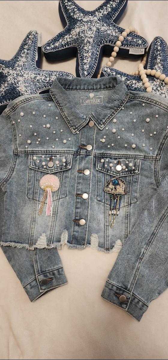 Ocean-Inspired Denim Jacket